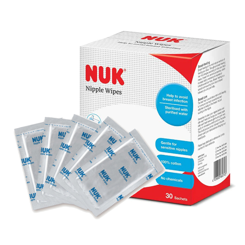NUK Nipple Wipes 30 Sachet/ Box | For Breast Feeding